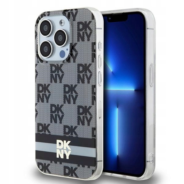 Etui Dkny IML Checkered Mono Pattern Printed Stripes MagSafe na iPhone 13