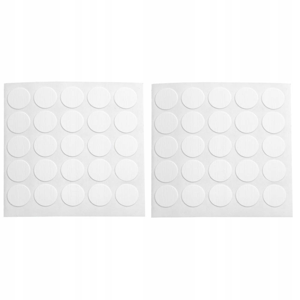 

Zaślepki meblowe przyklejane Białe 12mm 50 sztuk