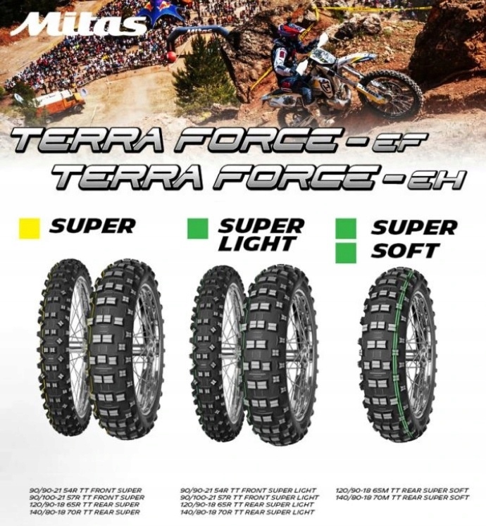 90/100-21 MITAS TERRA FORCE-EF SUPERLIGHT ZIELONY PRZÓD MOTO 90/100/21 Model Terra Force-EF