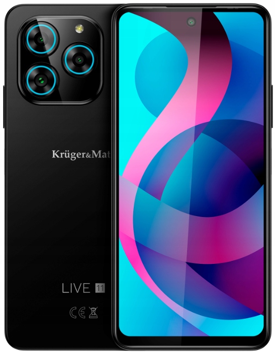 Smartphone Kruger&Matz Live 11 6,56" 6/128GB Nfc DualSIM 5000 mAh Lte černý