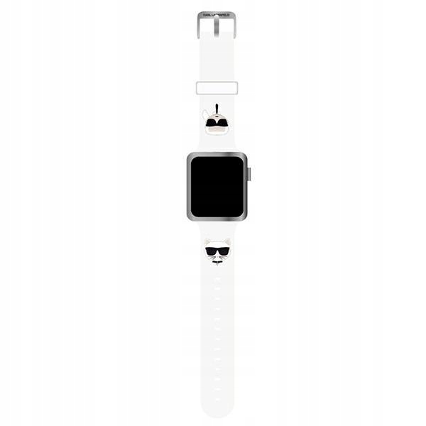 Karl Lagerfeld Pasek Klawlslckw AppleWatch 42/44/45/49mm biały/white st
