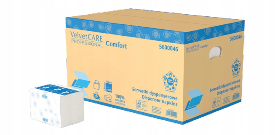 Serwetki Dyspenserowe Velvet 23x16cm 2war. 6000szt