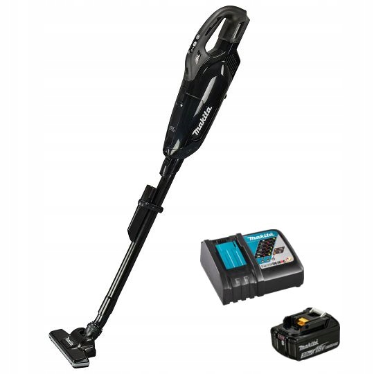 akumulátorový vertikálny vysávač 18V Lxt, čierny, Makita [DCL285FRFB] 3,0Ah