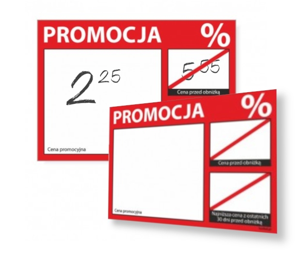 ETYKIETY KARTONOWE METKI PROMOCJA % 50 SZT A6 Marka MONTIP