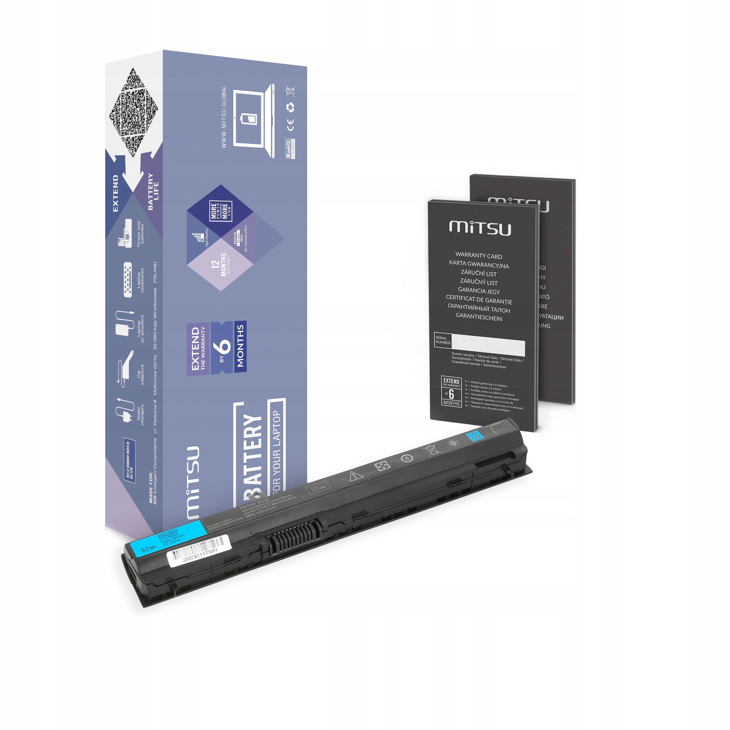 Bateria 7FF1K do Dell Latitude E6220, E6320