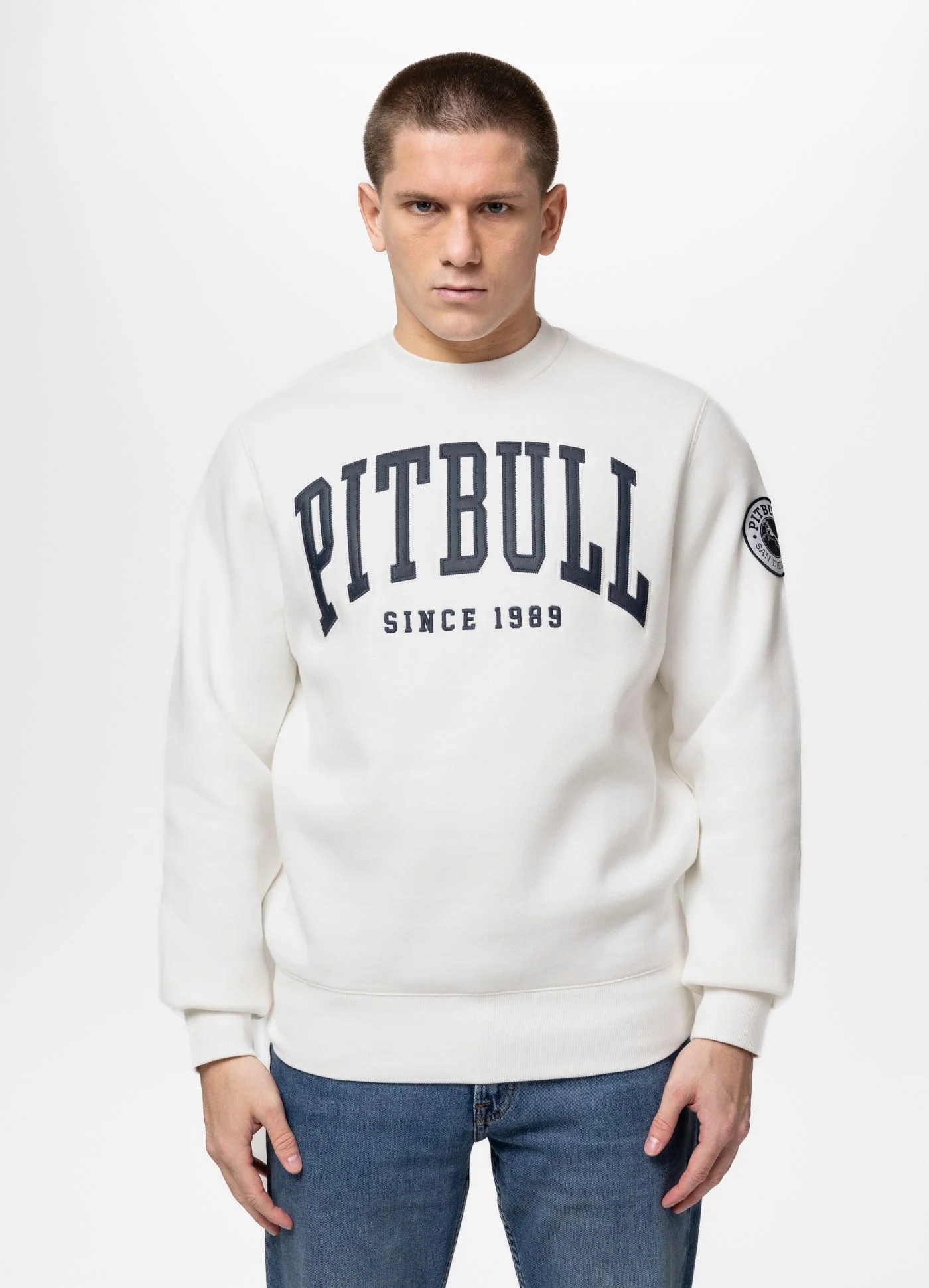 Pánská Mikina bílá, Bez Kapuce XXL