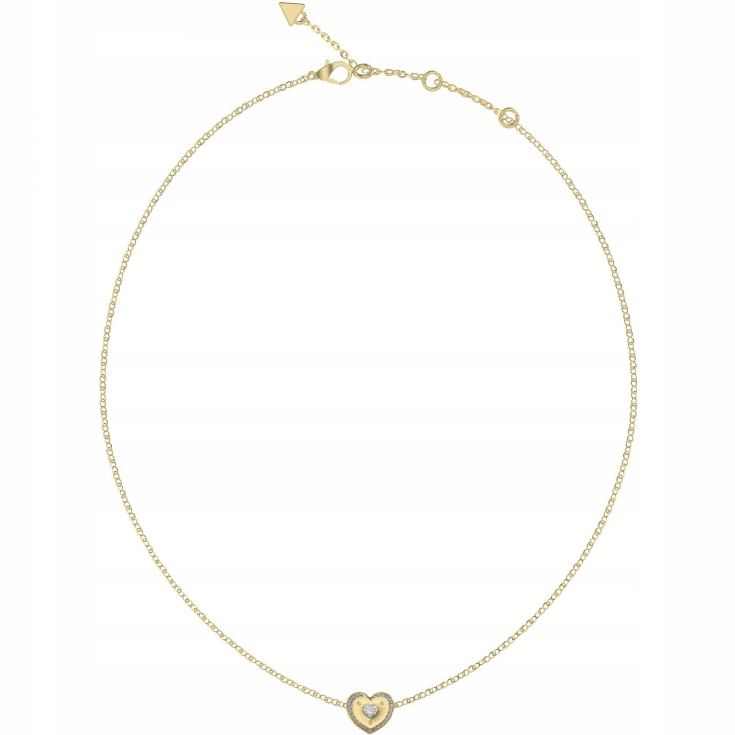 Dámský zlatý náhrdelník Guess srdce 46 cm