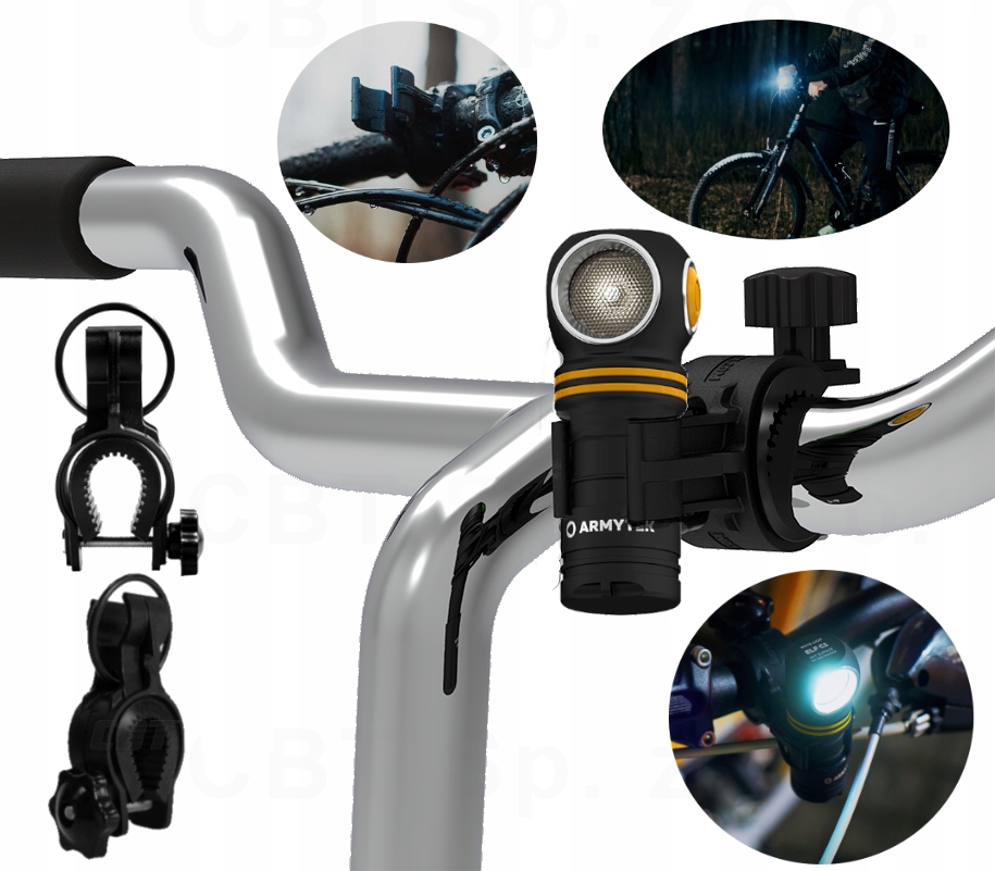 ZESTAW LAMPKA ROWEROWA LED 930LM ELF C1 MICRO BARWA CIEPŁA USB PRZÓD UCHWYT