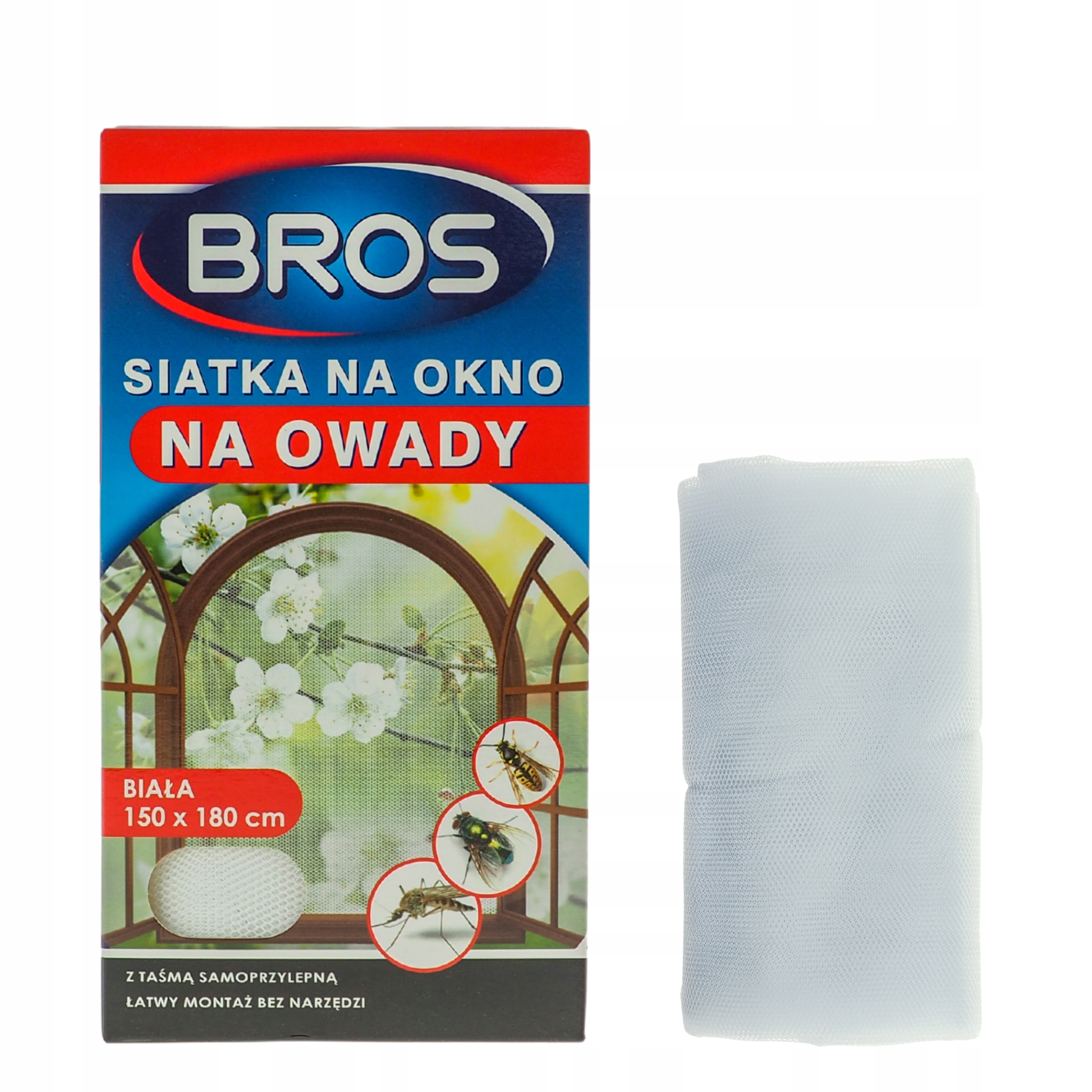 

150x180 Biała moskitiera siatka na komary muchy