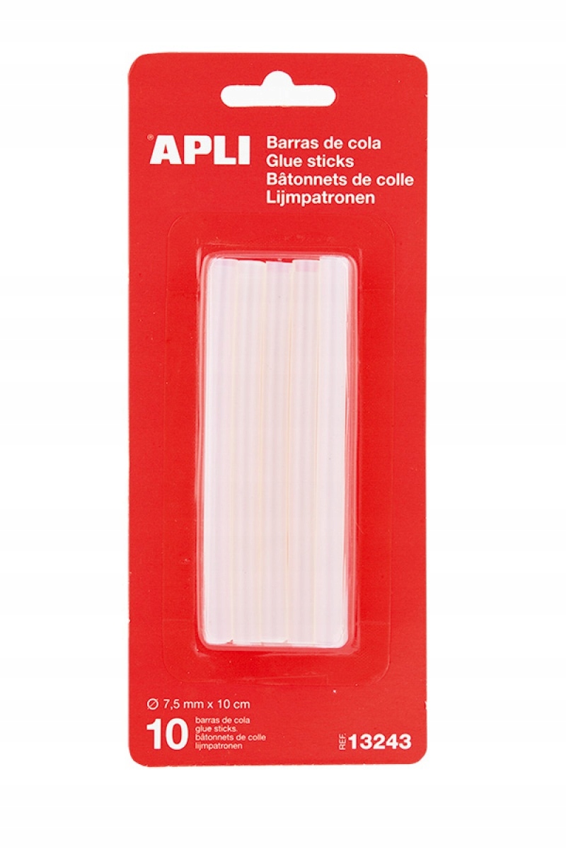 

Klej termotopliwy Apli 7,5mm 10szt transparentny