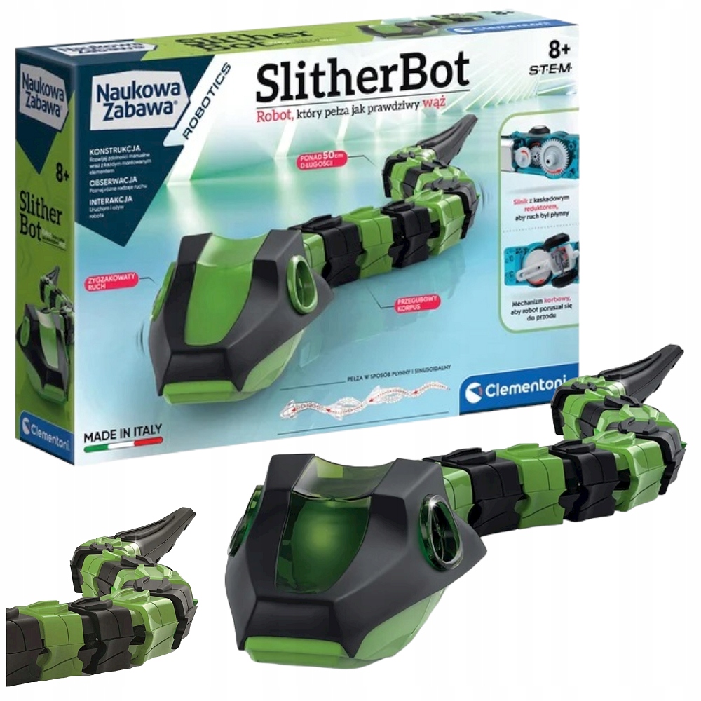 CLEMENTONI ROBOTICS NAUKA I ZABAWA SLITHER BOT 50686 Wiek dziecka 8 lat +