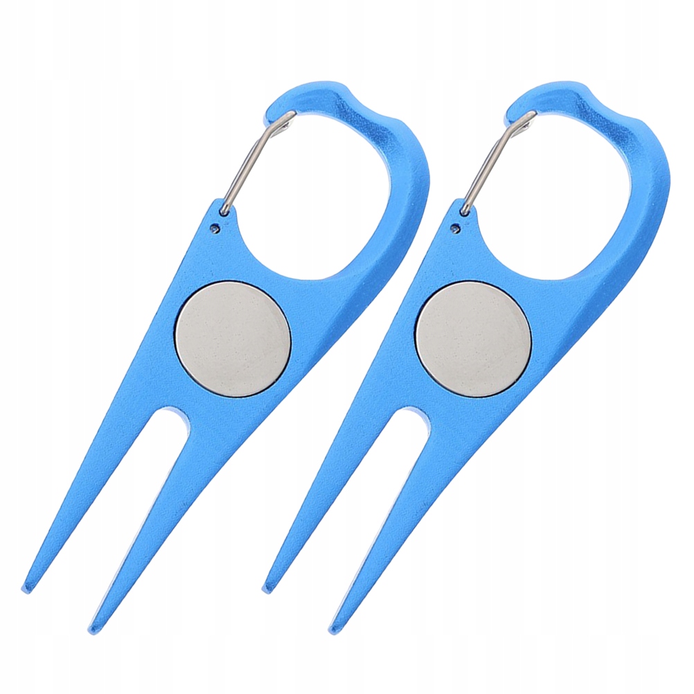 2 Szt. Niebieskie Metalowe Narzędzie Do Naprawy Pola Golfowego (divot Tool)