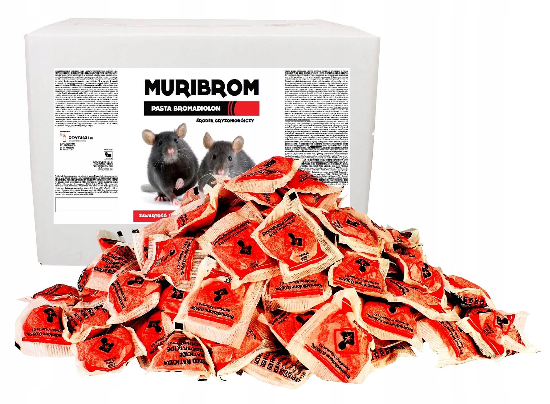 

Trutka Muribrom Pasta Myszy Szczury Nornice 15KG
