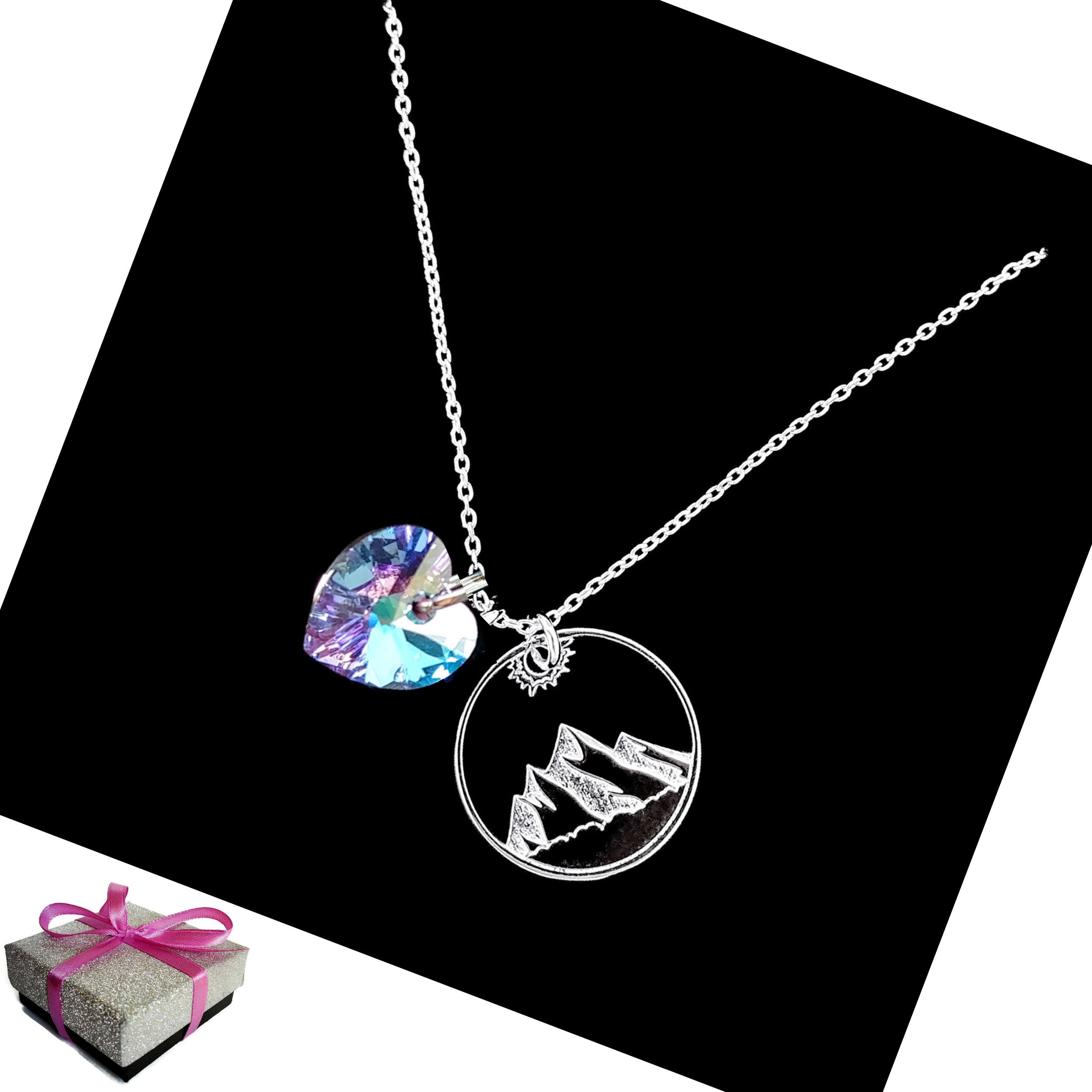 

Naszyjnik Góry Serce Gór Swarovski Srebro 925
