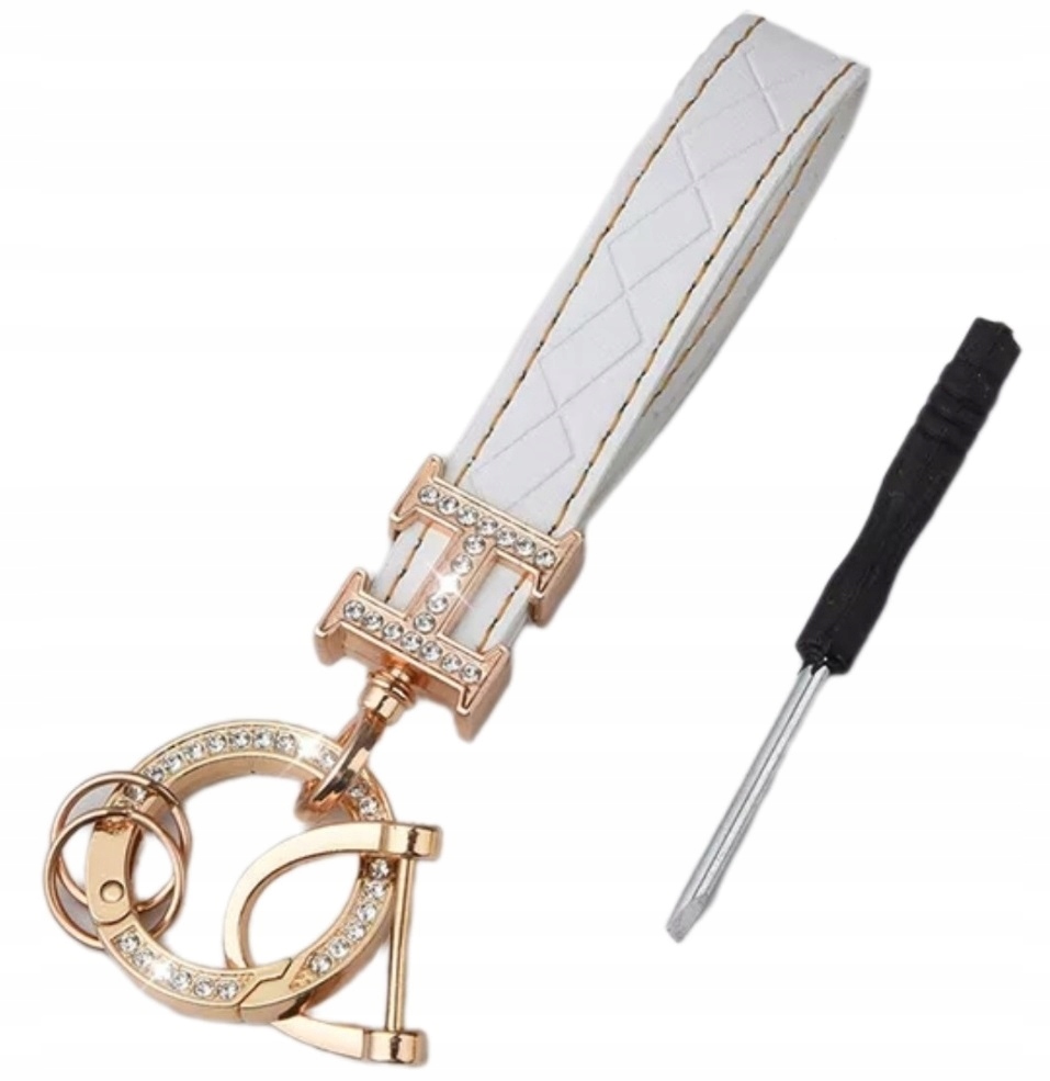 

Brelok Breloczek Diamenty Cyrkonie Skóra Premium