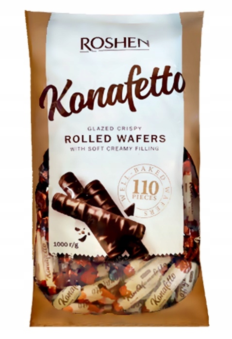 Levně 2x Roshen Bonbóny Konafetto Bianco Rurki 1 kg