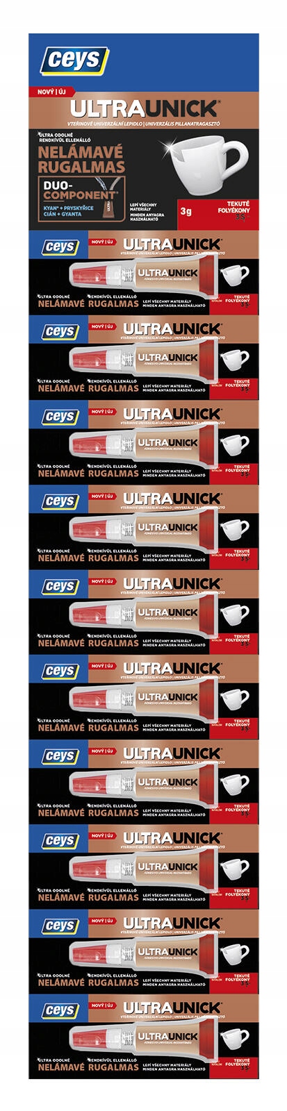lepidlo vteřinové 3g Ultranick plato (10ks) Ceys