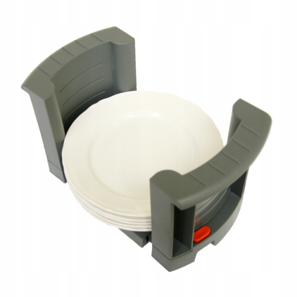 Stojak Uchwyt Na Talerze K805B Regulowany Szary Organizer Amix Access