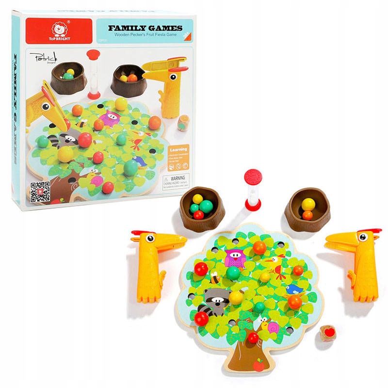 TOP BRIGHT DREWNIANA GRA JABŁUSZKA Montessori Nakarm Ptaszka