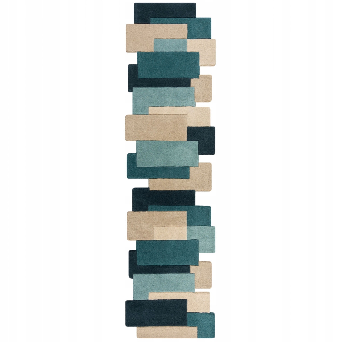 60x230 Běhoun Abstract Collage Teal