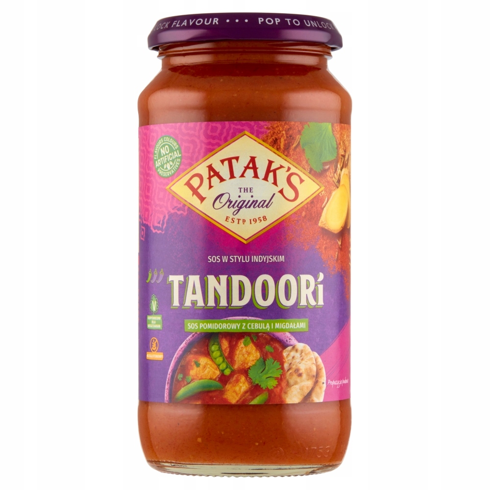 

Patak's Tandoori Sos pomidoro z cebulą i migd 450g