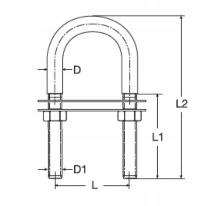 M8x80 U-BOLT Ucho Cumownicze Nierdzewne Wantownik Kod producenta KAT01557