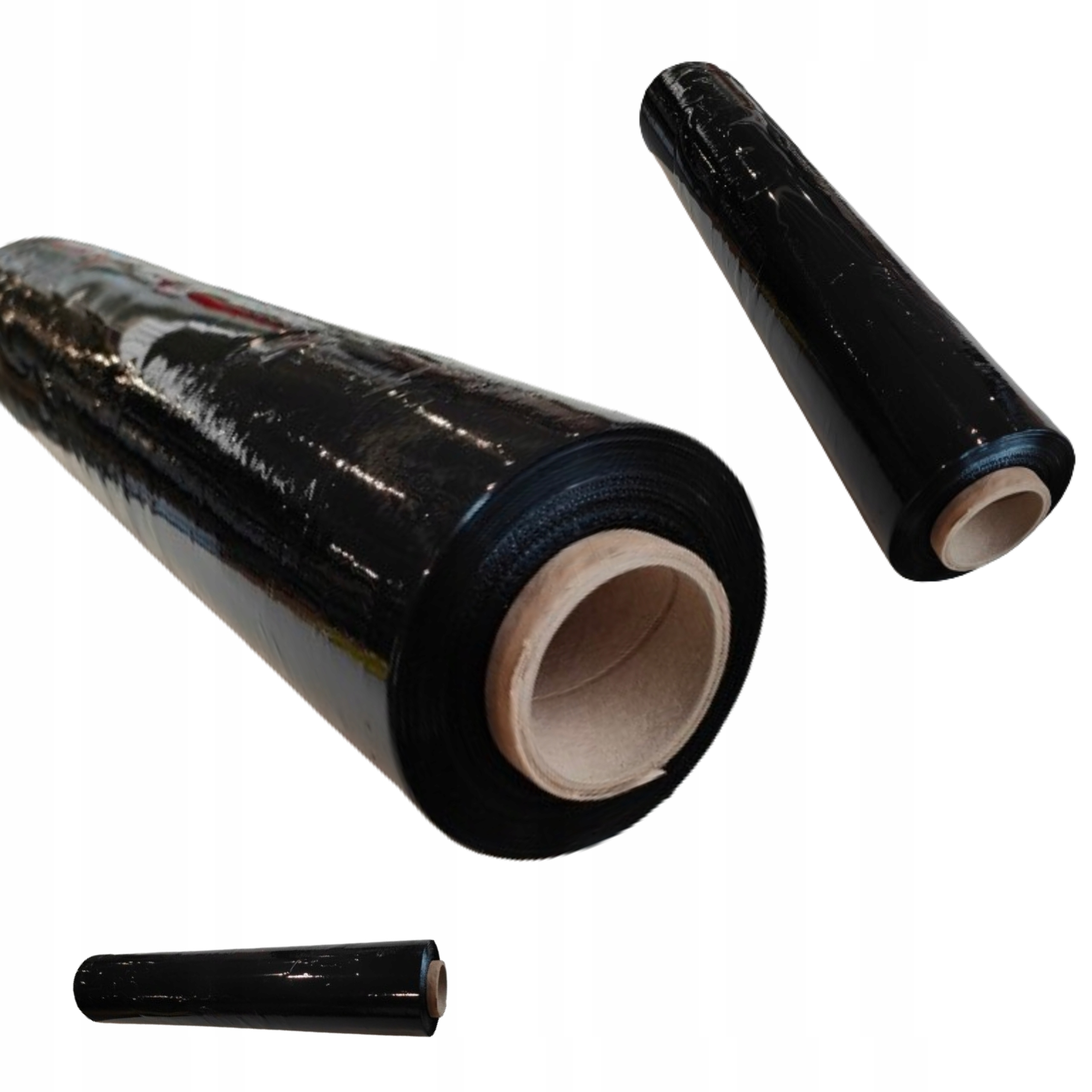 Folia do pakowania Stretch Czarny Strecz XXL 4x3 kg 12kg 23ym Marka bez marki