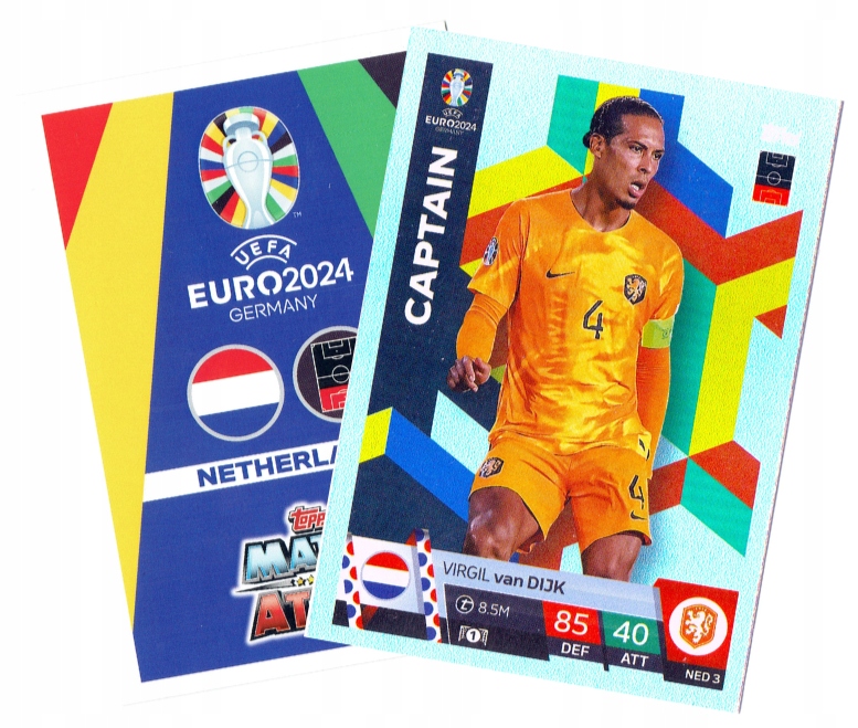 Topps Match Attax Euro 2024 Captain NED3 Van Dijk