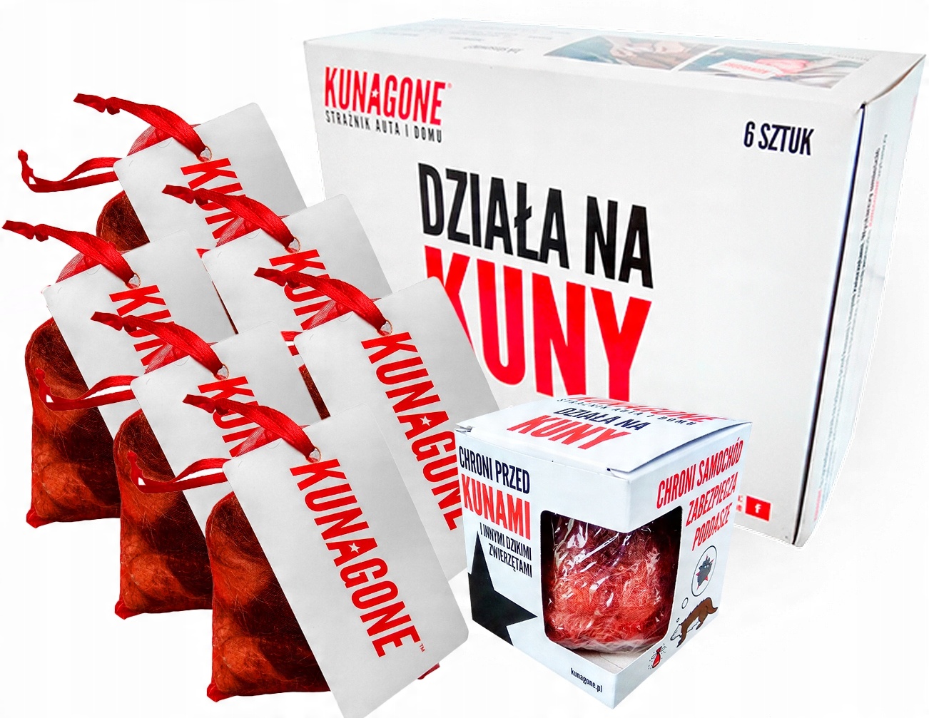 

6x Odstraszacz Na Kuny Do Samochodu Domu Kunagone