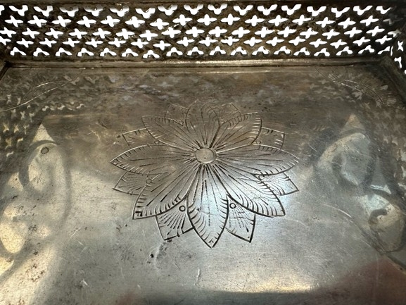 Srebrne rękodzieło z ikonografią buddyjską |549,7G| Kamień Bez kamienia