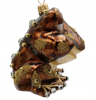 BOMBKI CHOINKOWE SZKLANE Żaba 10cm Motyw inny