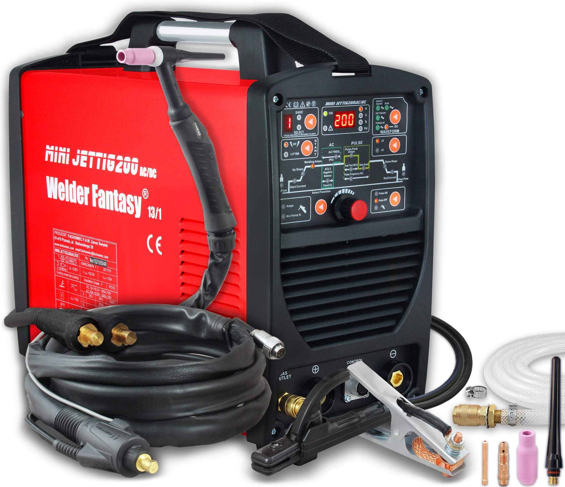 Spawarka inwertorowa TIG MINI JET 200 AC/DC