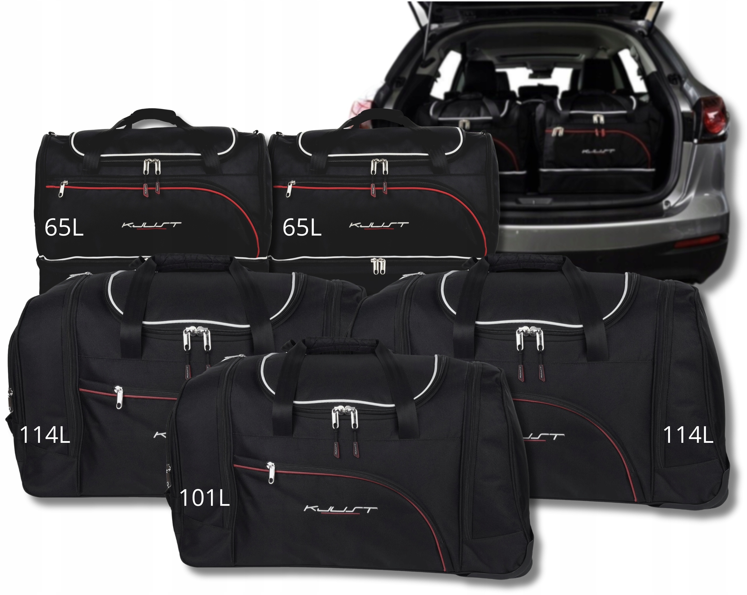 Sada tašiek Komplet Kjust do batožinového priestoru Mazda CX-9 2006-2012 5 ks
