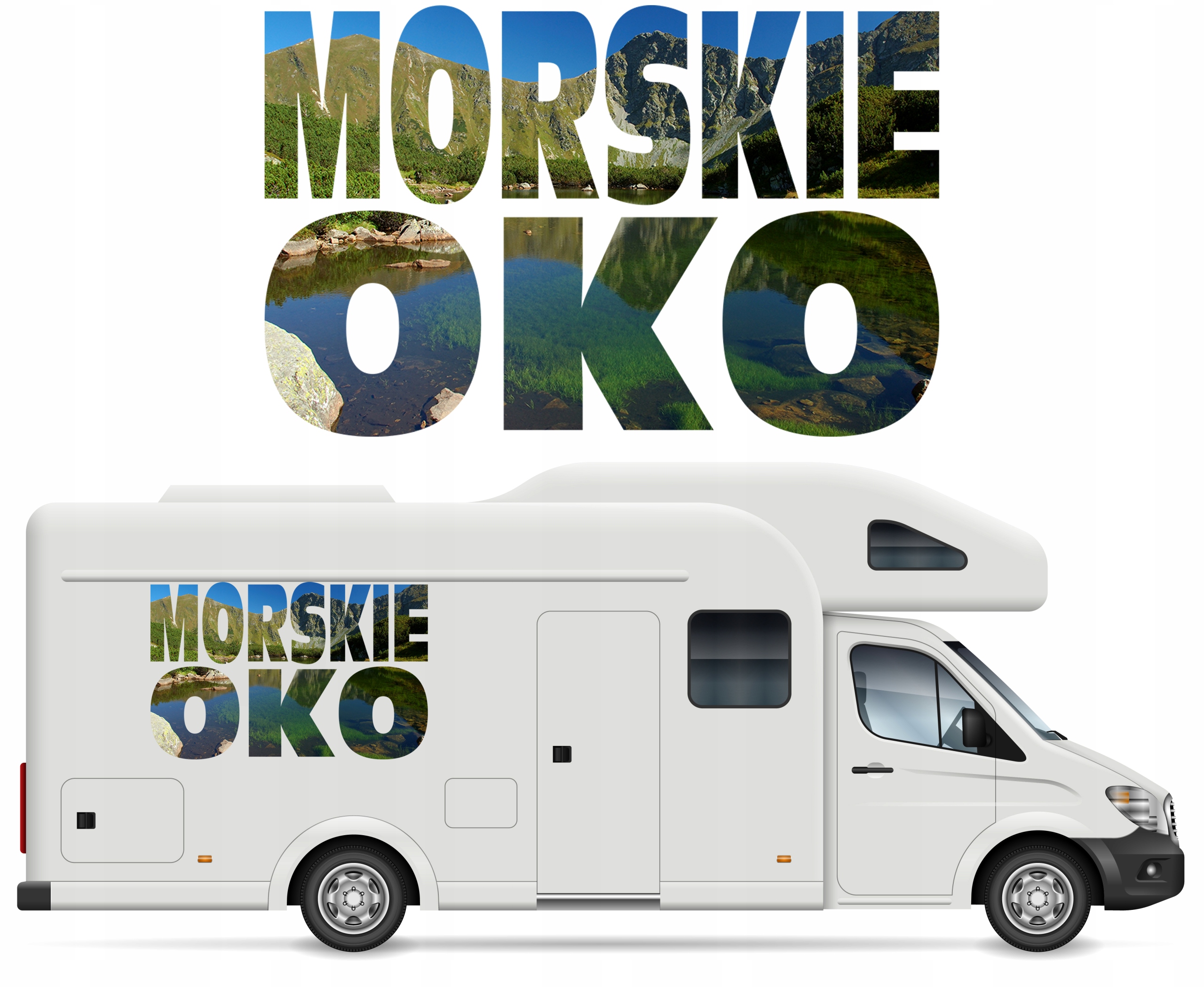 Samolepka na auto Kamper Morskie Oko 74x115