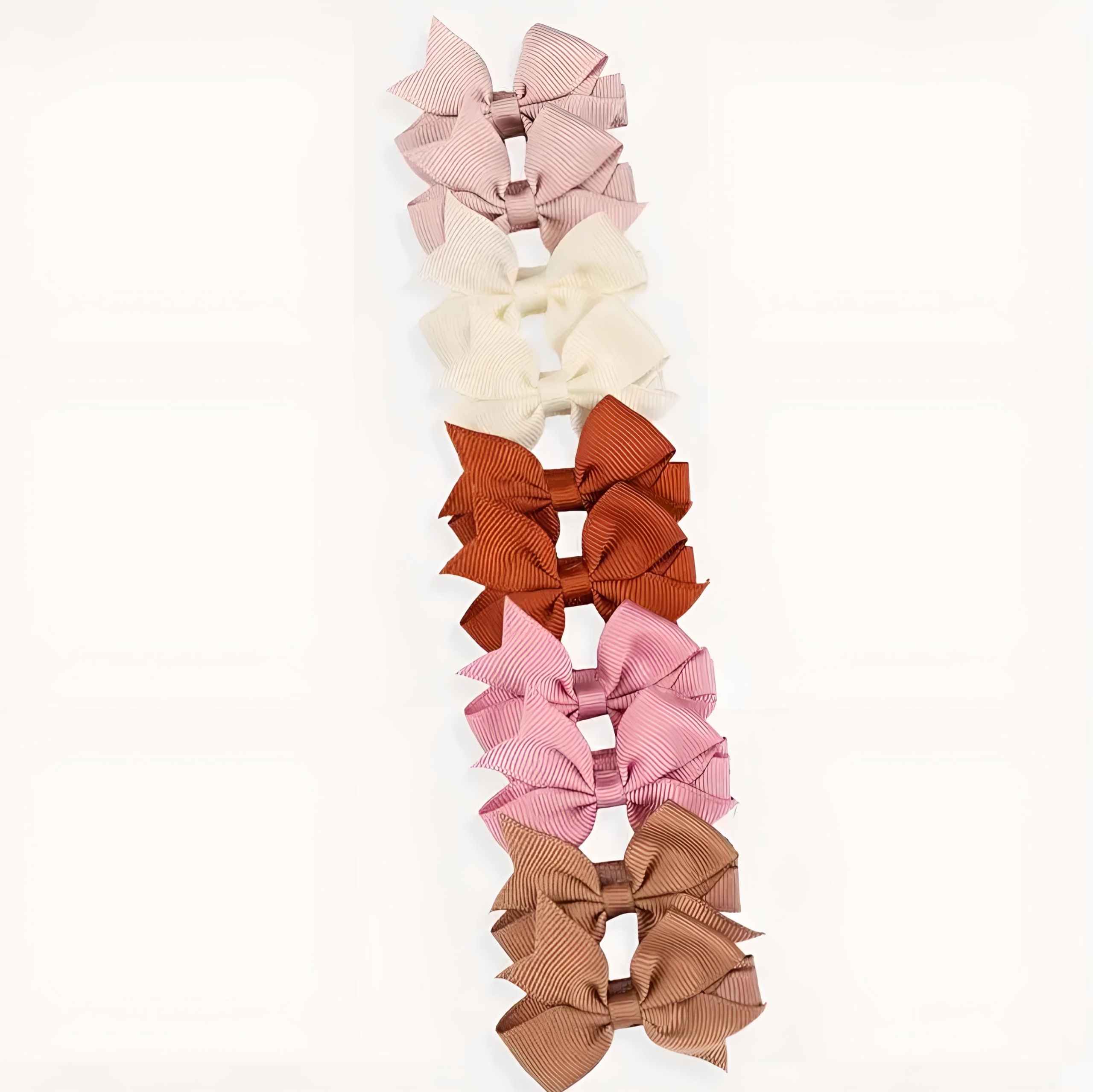 SPINKI 20 SZT. KOKARDA, SPINKA KOKARDKA DO WŁOSÓW DLA DZIEWCZYNKI BEŻ BRĄZ Marka bez marki