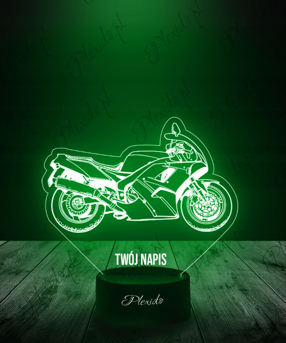 Lampka Nocna Motor Yamaha Ścigacz Twój Napis Imię Grawer Prezent 3D LED Marka Plexido