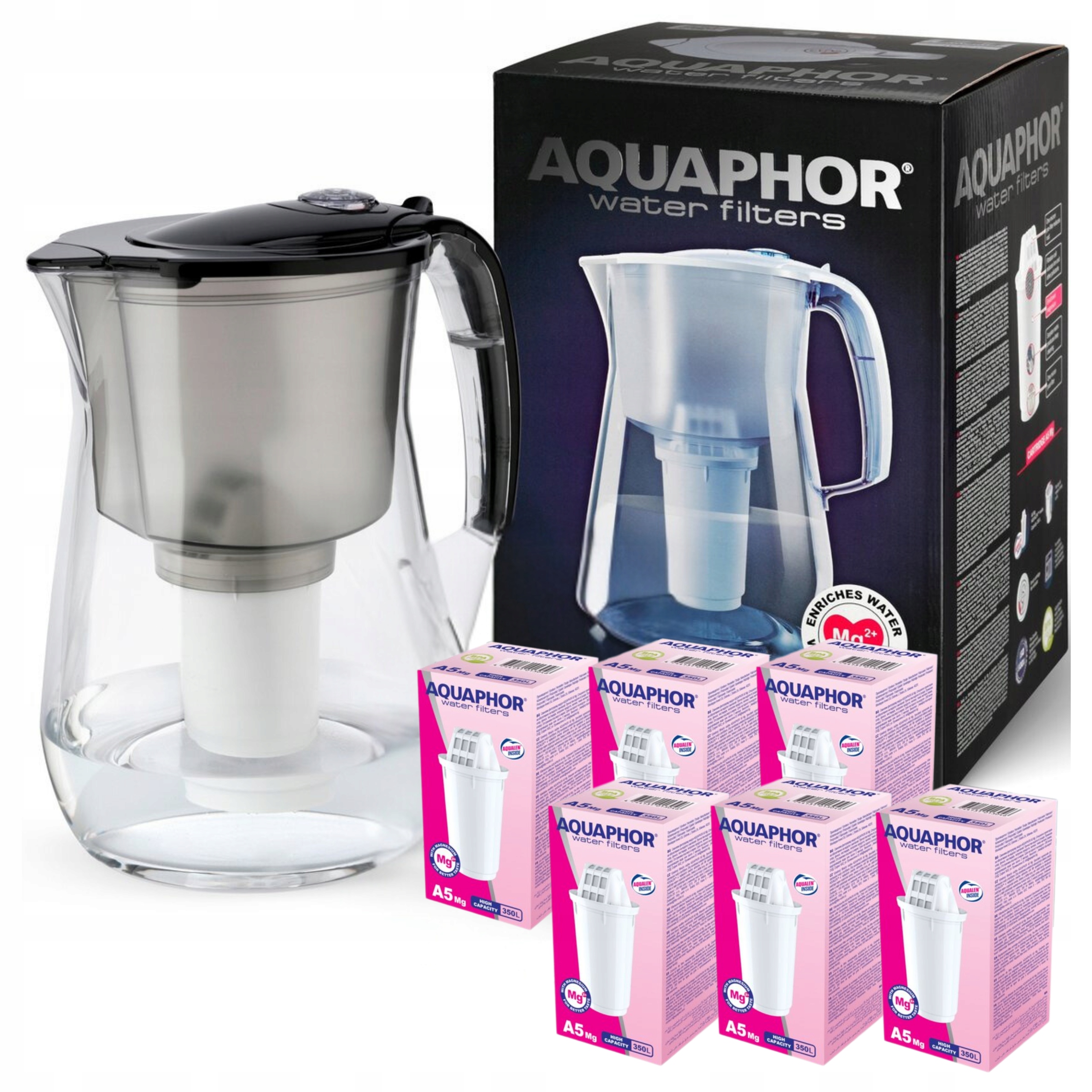 Dzbanek z Wkładami do Filtrowania Wody Aquaphor Provence 4,2L 6 filtrów