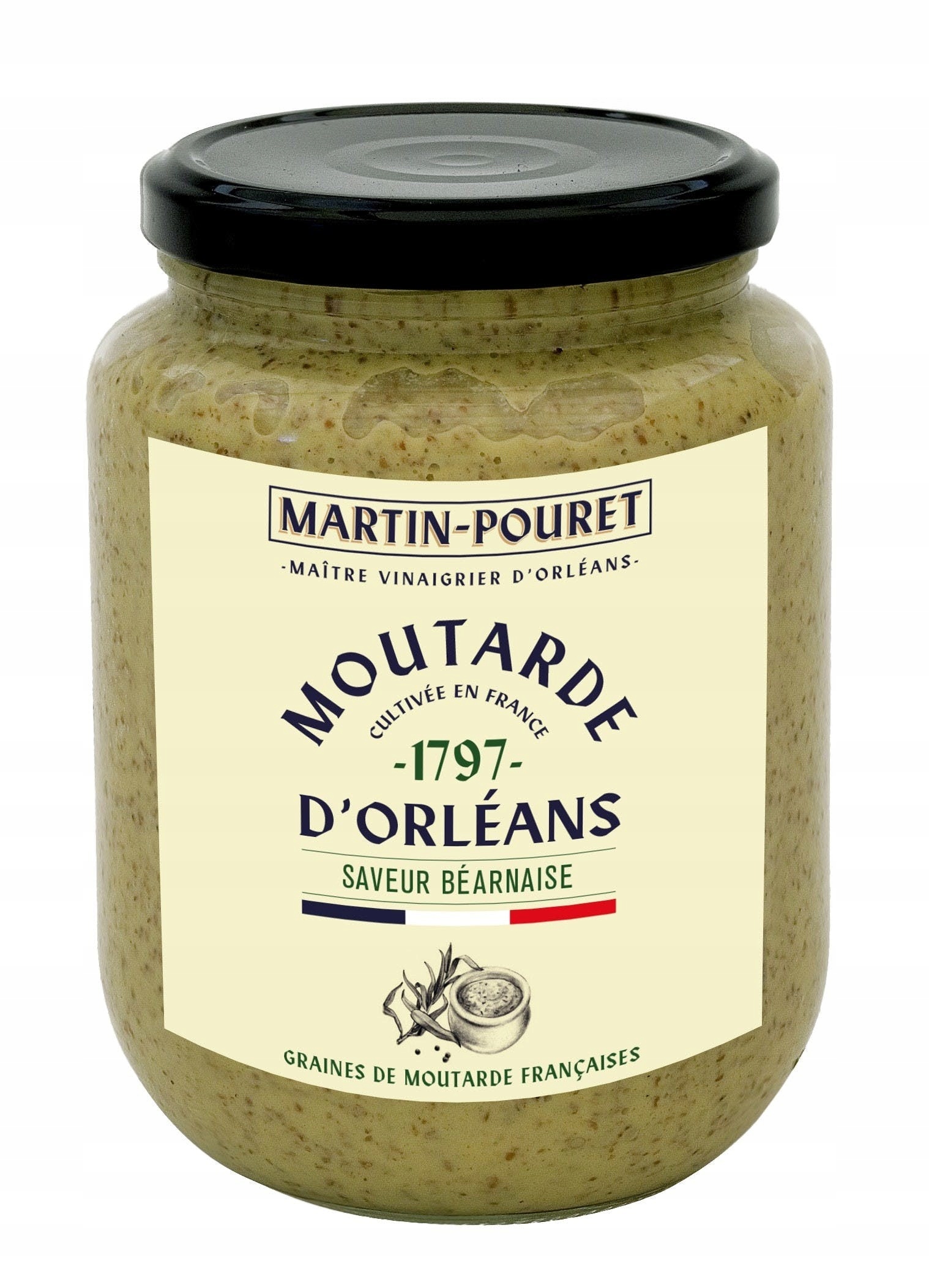 Martin Pouret Hořčice s příchutí Bearnaise Estragon Francie 850 g