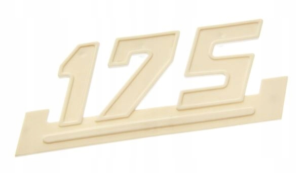 

Znaczek boczka Wsk 175 biały emblemat org wzór