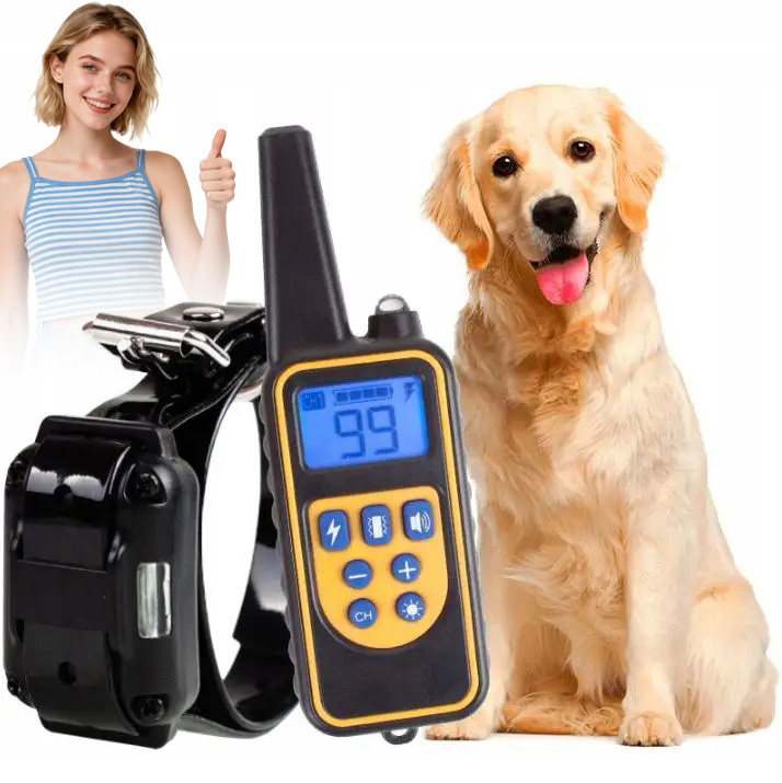 Levně Elektrický Tréninkový Obojek Pro Psa 800 m Pilot Trenér Psů Voděodolný