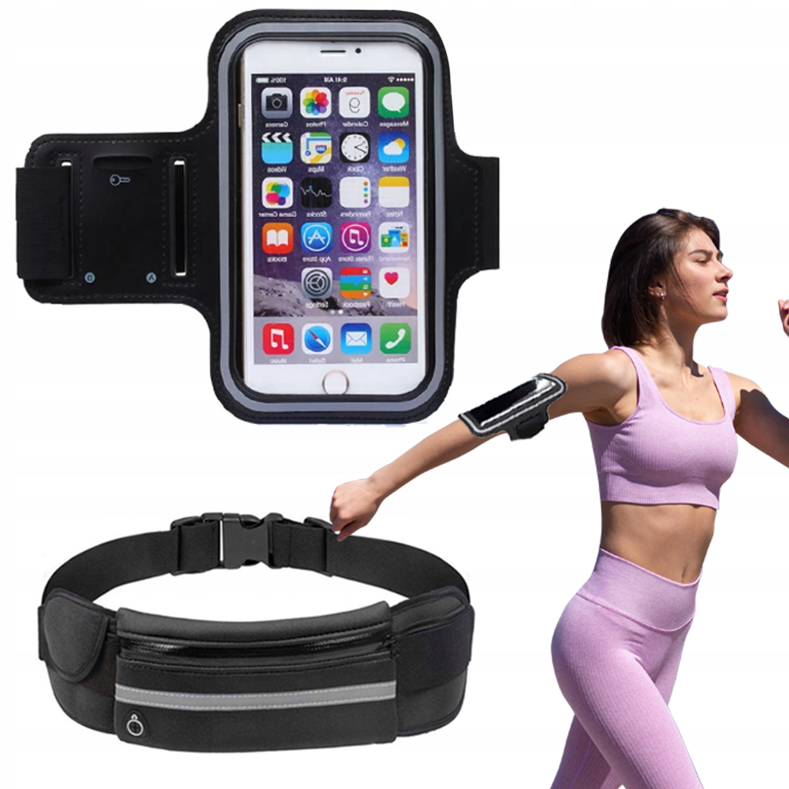 Opaska Etui Armband Na Biceps Do Telefonu I Uniwersalna Saszetka Na Pas