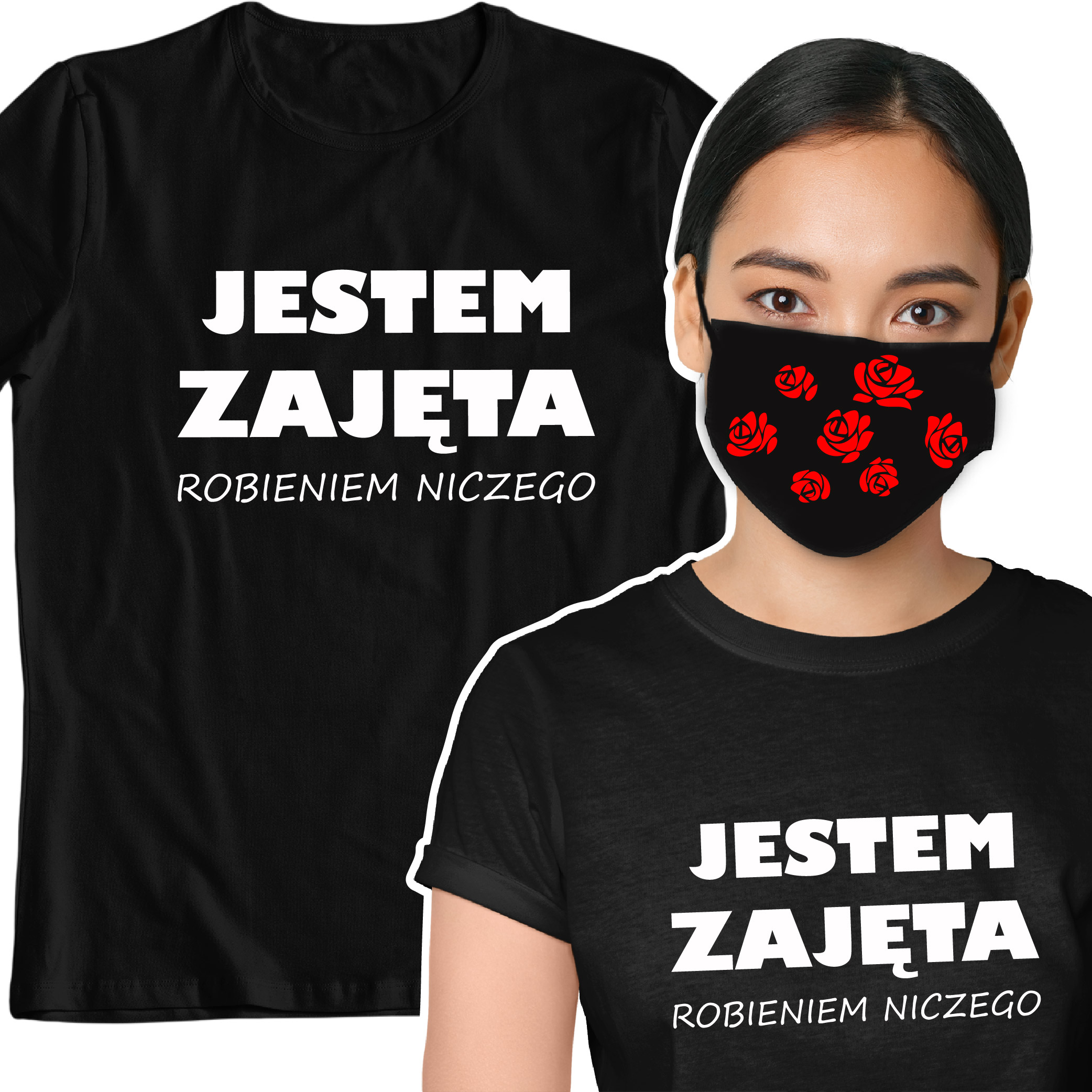 

Koszulka I Maseczka Jestem Zajęta Dzień Kobiet