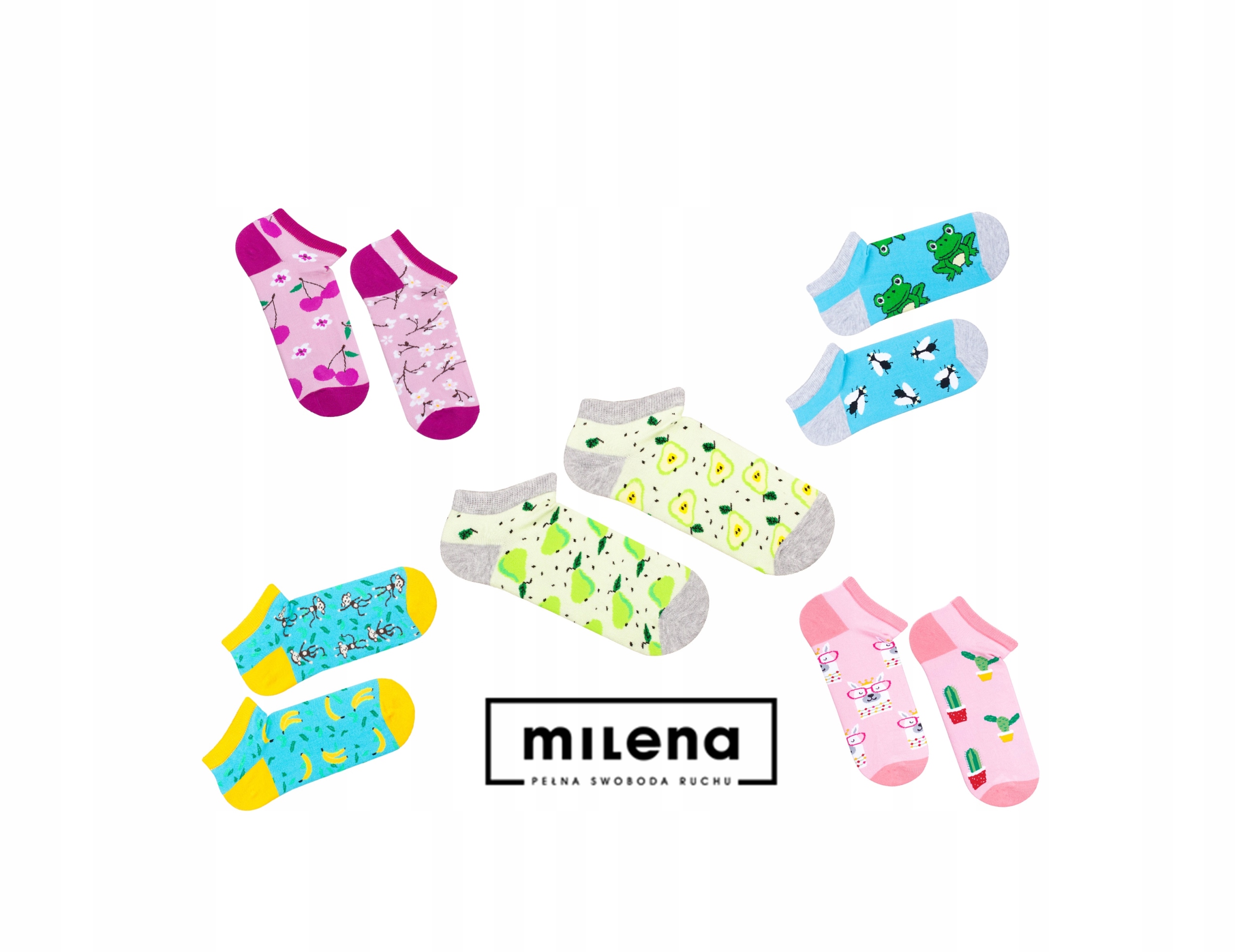 

Milena stopki Kolorowe Wzorzyste damskie 37-41