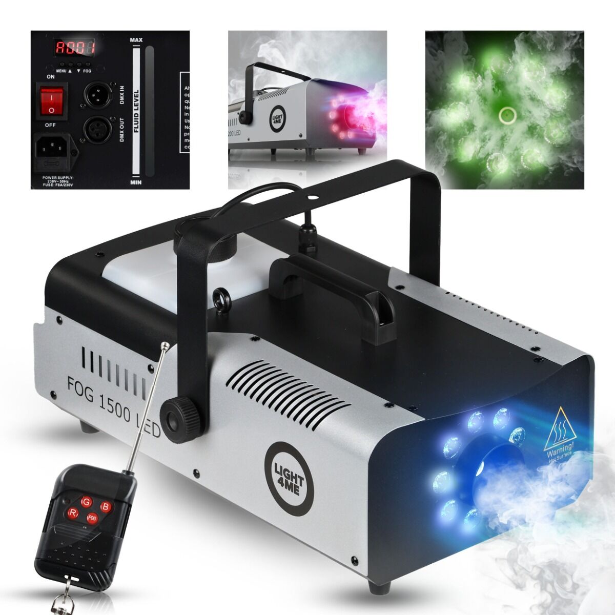 Výrobník Kouře, Mlha, Kouřová Mašina, Výkonná 1500 W Led Rgb Dálkové Ovládání