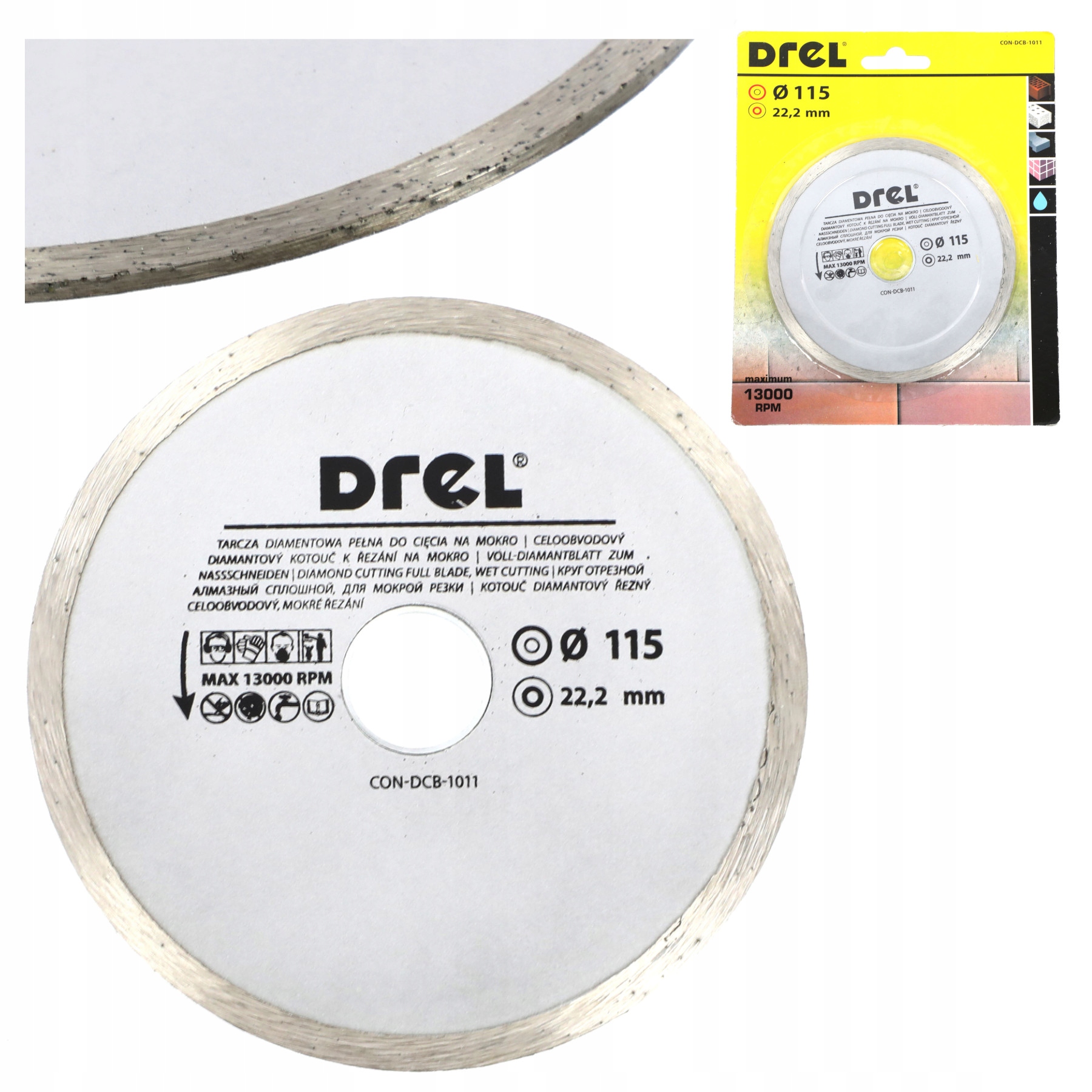 

Tarcza Diamentowa Do Ceramiki Betonu Pełna 115MM