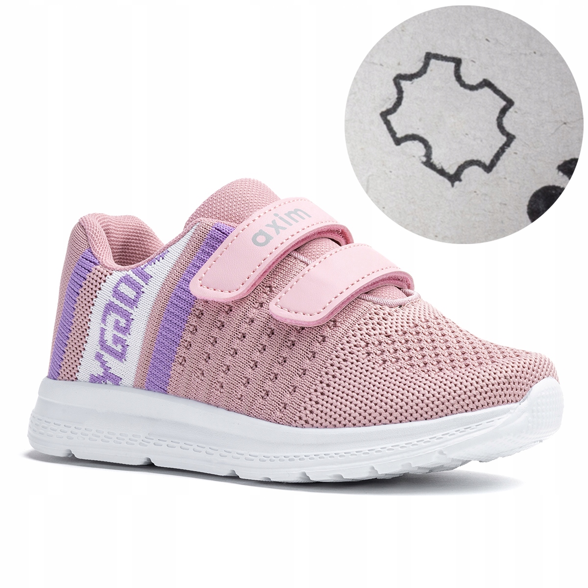 Buty obuwie sportowe dziewczęce w.SKÓRA oddychające Rzepy lekkie Axim 28