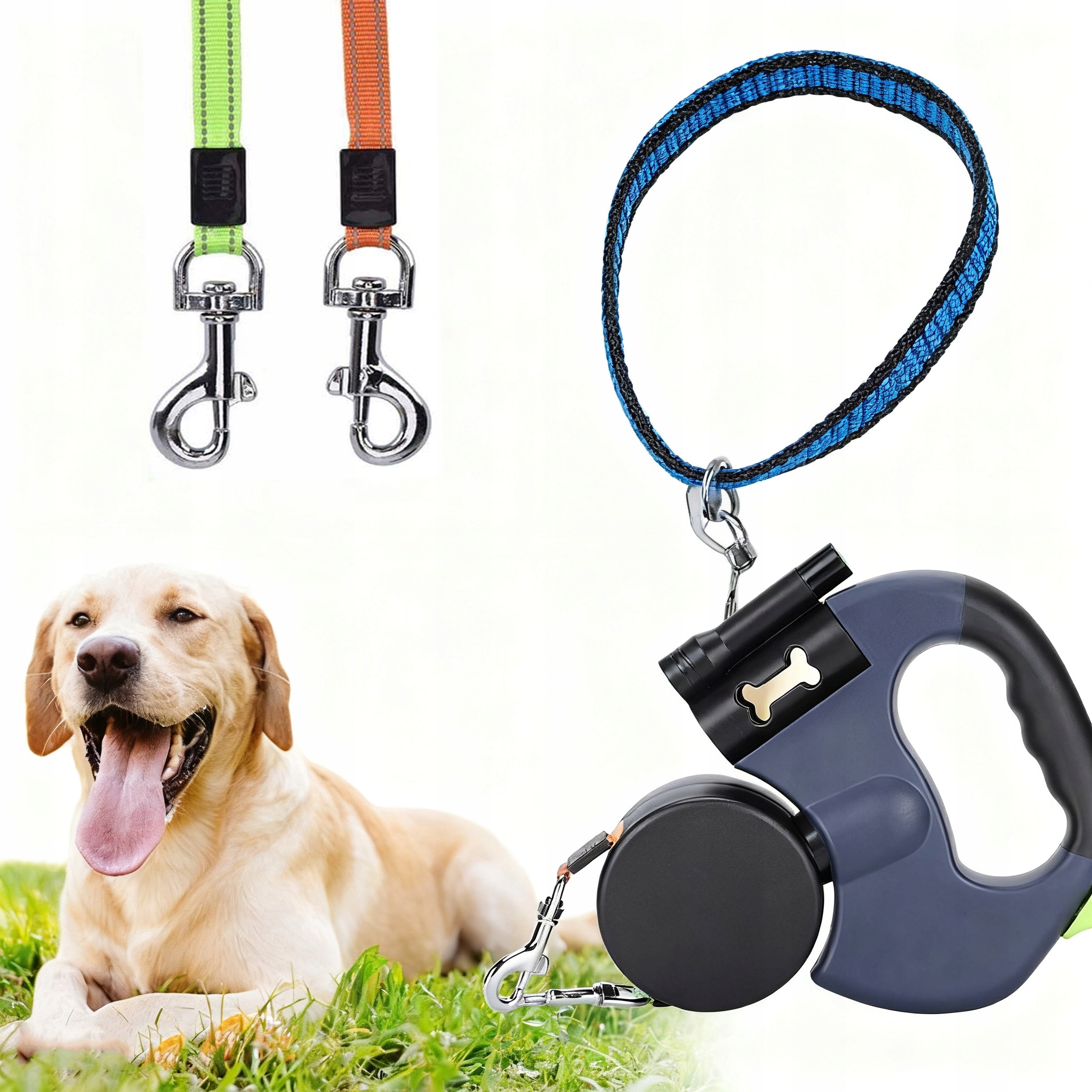 Levně Led Vodítko automatická pro psa páska 3m/10kg Automatické škálování