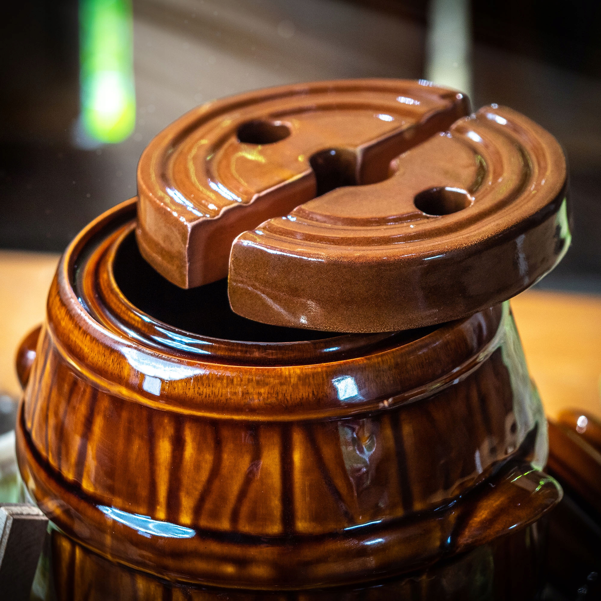 KAMIEŃ DOCISKOWY DO KISZENIA BECZKI 17cm 2x Stan opakowania oryginalne