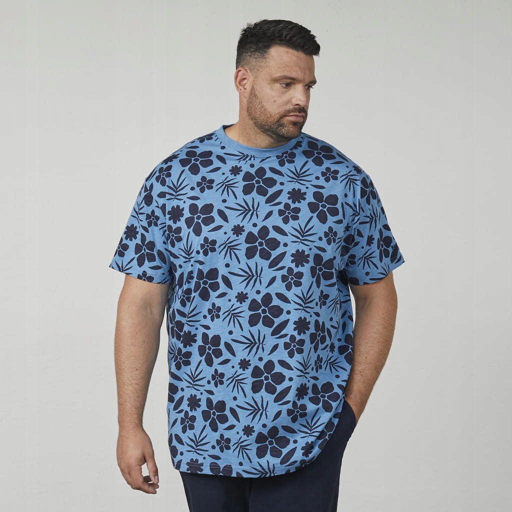 Velké Tričko s květinami modré barvy North Latitude Velikost 2XL