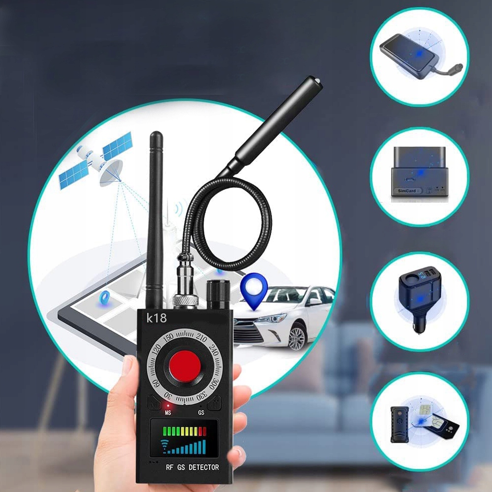 BEZPRZEWODOWE WYKRYWACZ PODSŁUCHÓW DETEKTOR SYGNAŁU DETEKTOR GPS EAN (GTIN) 6901500308761